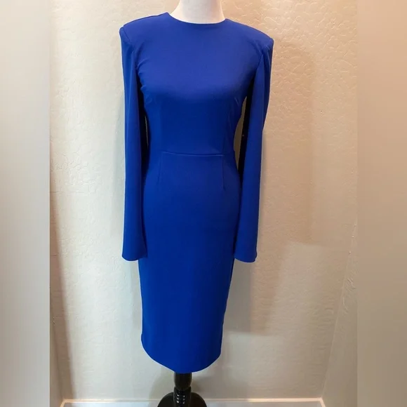 Alexia Admor Elegant Blue Cape Sleeve Dress Size XS - Picture 4 of 9